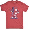 Mens Fourth of July Hotdog T Shirt Funny Patriotic Cookout Grilling Tee for Guys(Heather Red – Hotdog)