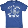 Mens Funny T Shirts Give Em The Bird Sarcastic Fourth of July Graphic Novelty Tee for Men