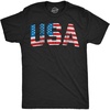 Mens Vintage USA T Shirt Awesome Fourth of July Graphic Tee for Men(Heather Black – Vintage Usa)