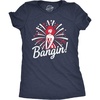 Womens Bangin T Shirt Funny 4th of July Independance Day Fireworks Patriotic Graphic Tee(Heather Navy)