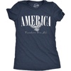 Womens Funny T Shirts America Freedom for All Awesome Fourth of July Tee for Ladies