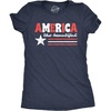 Womens Funny T Shirts America The Beautiful Sarcastic Patriotic Graphic Novelty Tee for Ladies