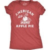Womens Funny T Shirts American As Apple Pie Sarcastic Fourth of July Tee for Ladies(Heather Red – American as Apple Pie)