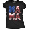 Womens Funny T Shirts Mama Stars and Stripes Fourth of July Graphic Novelty Tee for Ladies