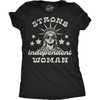 Womens Funny T Shirts Strong Independent Woman Sarcastic Fourth of July Graphic Novelty Tee for Ladies