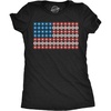 Womens Funny T Shirts USA Flag Daisies Cute Fourth of July Tee for Ladies