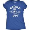 Womens Giddy Up Funny T Shirt Sarcastic Fourth of July Graphic Tee for Ladies(Heather Royal – Giddy Up)