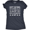 Womens Happy National Fireworks Set Off By Drunk People Day T Shirt Funny 4th of July Tee(Heather Navy)