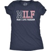Womens Milf Man I Love Freedom T Shirt Funny Patriotic Fourth of July Flag Tee for Ladies(Heather Navy – Milf)