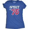 Womens Spirit of 76 T Shirt Funny Fourth of July Party Patriotic 1776 Tee for Ladies(Heather Royal – 76)