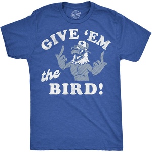 Mens Funny T Shirts Give Em The Bird Sarcastic Fourth of July Graphic Novelty Tee for Men