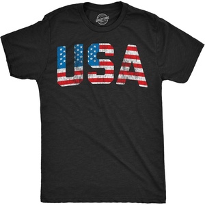 Mens Vintage USA T Shirt Awesome Fourth of July Graphic Tee for Men(Heather Black – Vintage Usa)