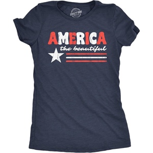 Womens Funny T Shirts America The Beautiful Sarcastic Patriotic Graphic Novelty Tee for Ladies