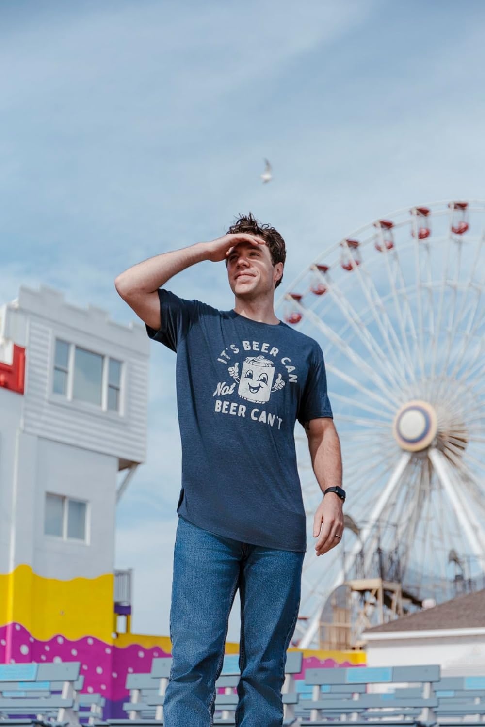 image:imageMens Its Beer Can Not Beer Cant T Shirt Funny Drinking Lovers Positivity Joke Tee for GuysHeather Navy Beer