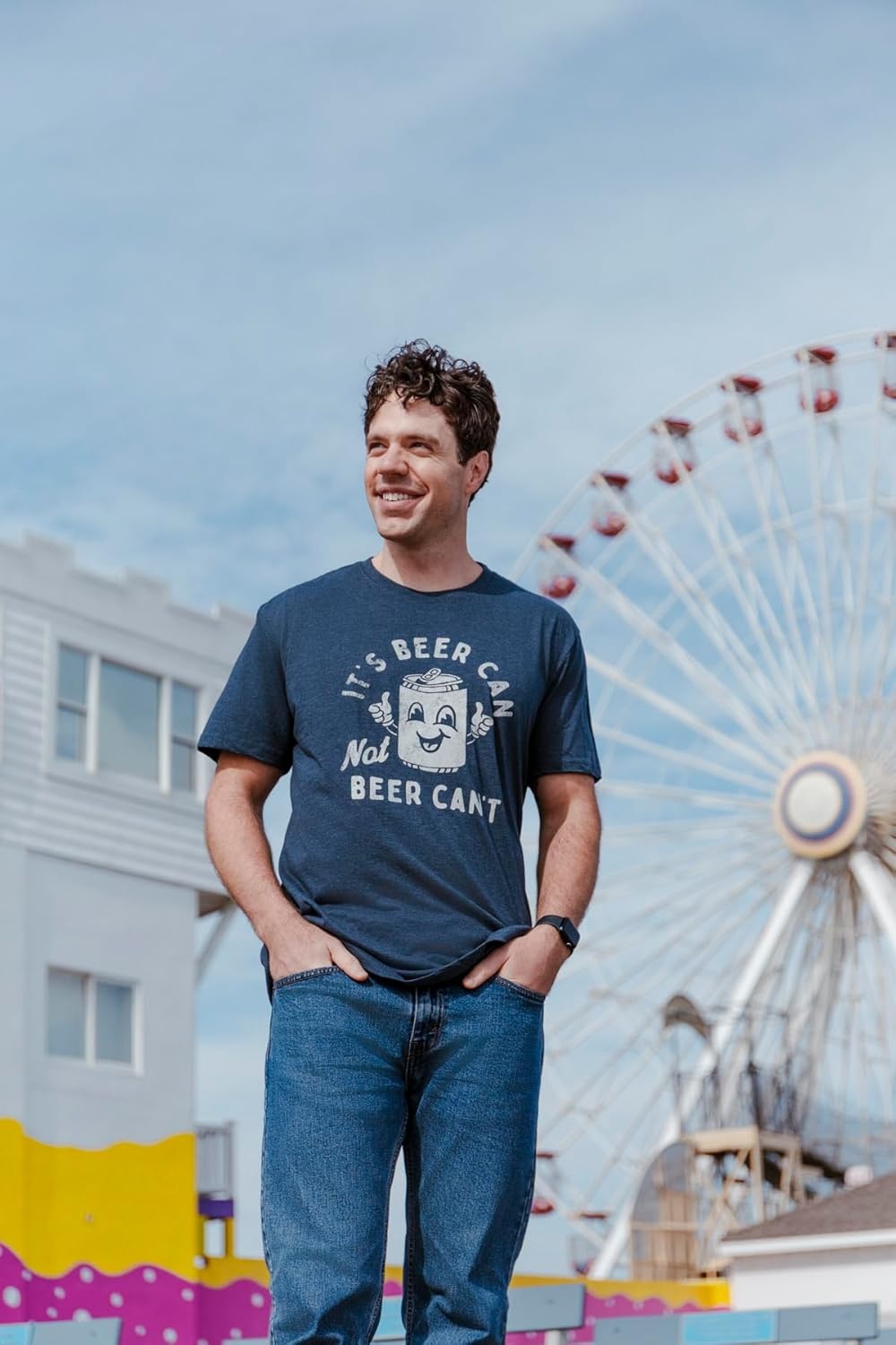 image:imageMens Its Beer Can Not Beer Cant T Shirt Funny Drinking Lovers Positivity Joke Tee for GuysHeather Navy Beer