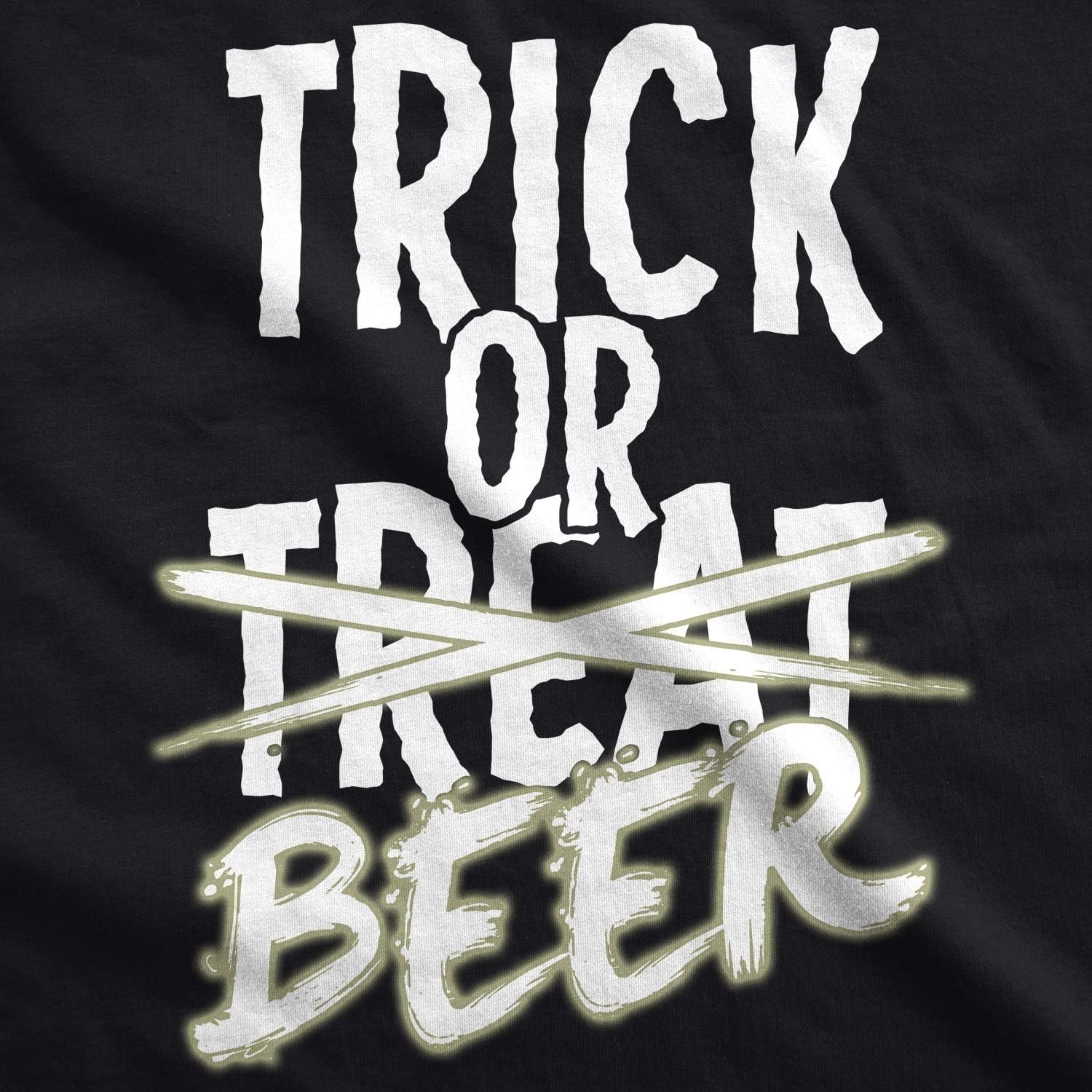 image:imageMens Trick or Beer Glowing Shirt Funny Halloween T Shirt Glow in The Dark Tee Funny T Shirts Halloween Apparel for Men Cool Beer Short Sleeve Novelty Tees Black S
