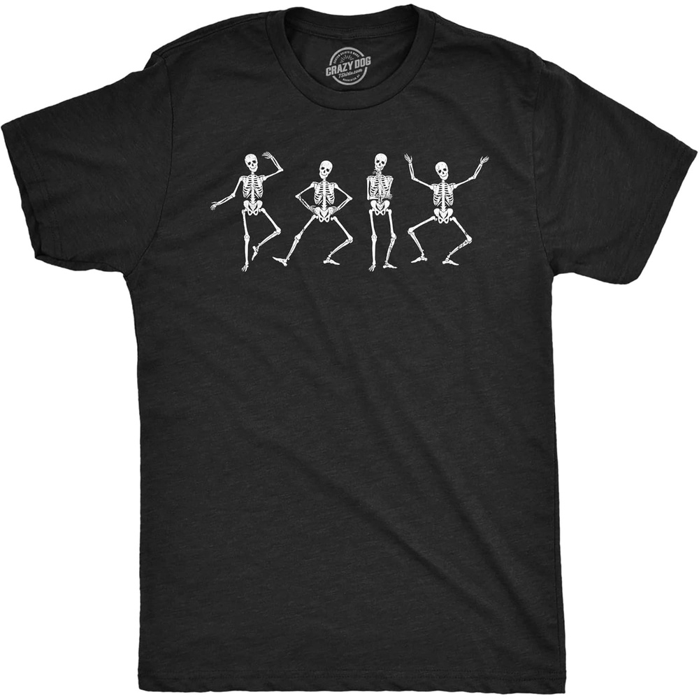 image:imageMens Dancing Skeletons T Shirt Funny Halloween Party Spooky Boogie Tee for Guys Funny T Shirts Halloween Apparel for Men Novelty Tees for Guys Black  4XL