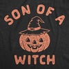 Crazy Dog T-Shirts Son Of A Witch Baby Bodysuit Funny Halloween Jack-o-lantern Infant Jumper