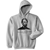 Funny Hoodie – Abraham Lincoln Not a Fan of The Theater Hooded Sweatshirt(Light Heather Grey – Lincoln Theater)