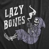 Mens Lazy Bones T Shirt Funny Relaxing Spooky Halloween Skeleton Tee for Guys Funny T Shirts Halloween Apparel for Men Cool Sarcastic Short Sleeve Novelty Black – 4XL