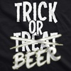 Mens Trick or Beer Glowing Shirt Funny Halloween T Shirt Glow in The Dark Tee Funny T Shirts Halloween Apparel for Men Cool Beer Short Sleeve Novelty Tees Black – S