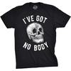 Mens Ive Got No Body T Shirt Funny Skeleton Skull Halloween Tee for Guys Funny T Shirts Halloween Apparel for Men Novelty Tees for Guys Black – No XL