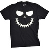Mens Skeleton Zipper Pumpkin Face T Shirt Glow in The Dark Halloween Tee Funny T Shirts Halloween Apparel for Men Novelty Tees for Guys Black – M