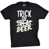 Mens Trick or Beer Glowing Shirt Funny Halloween T Shirt Glow in The Dark Tee Funny T Shirts Halloween Apparel for Men Cool Beer Short Sleeve Novelty Tees Black – S