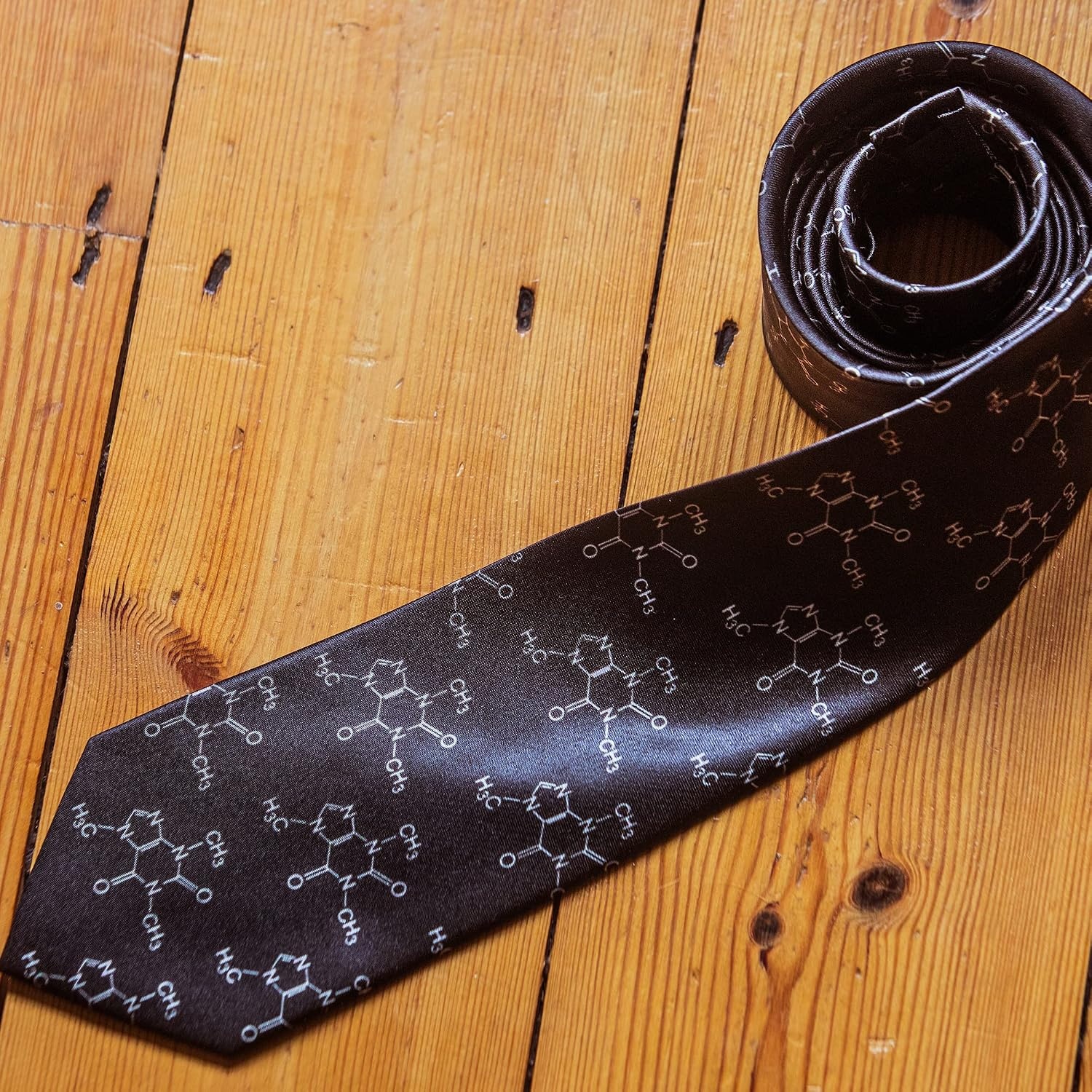 image:imageCrazy Dog TShirts Funny Science Tie for Men Caffeine Molecule Necktie Nerdy Chemistry Gift for Teachers Scientists Engineers Coffee Lovers Baristas for Office and Classroom Wear