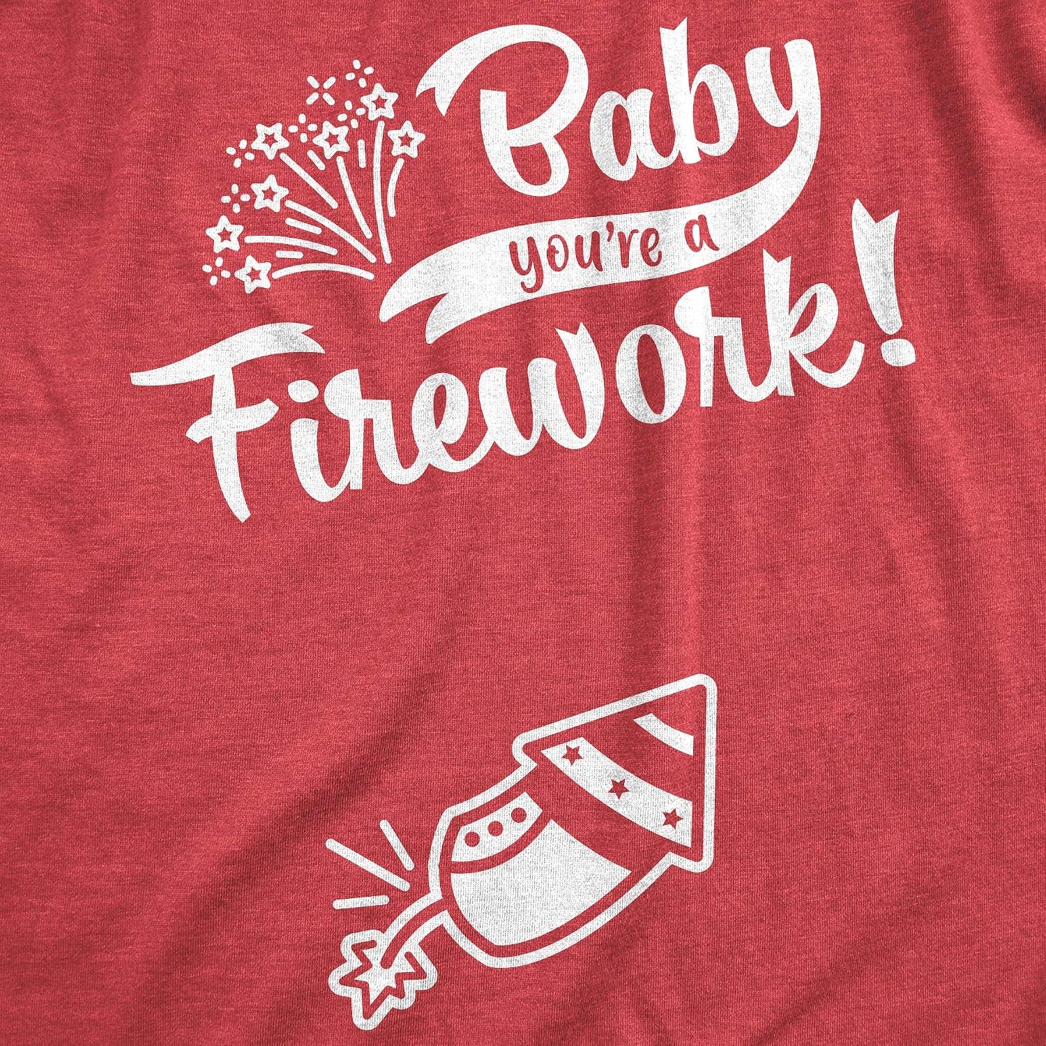 image:imageMaternity Baby Youre A Firework T Shirt Funny Celebration Tee Funny Graphic Pregnancy Tee Patriotic Maternity Wear Cool Short Sleeve Ruched stretchy soft Maternity ShirtsHeather Red
