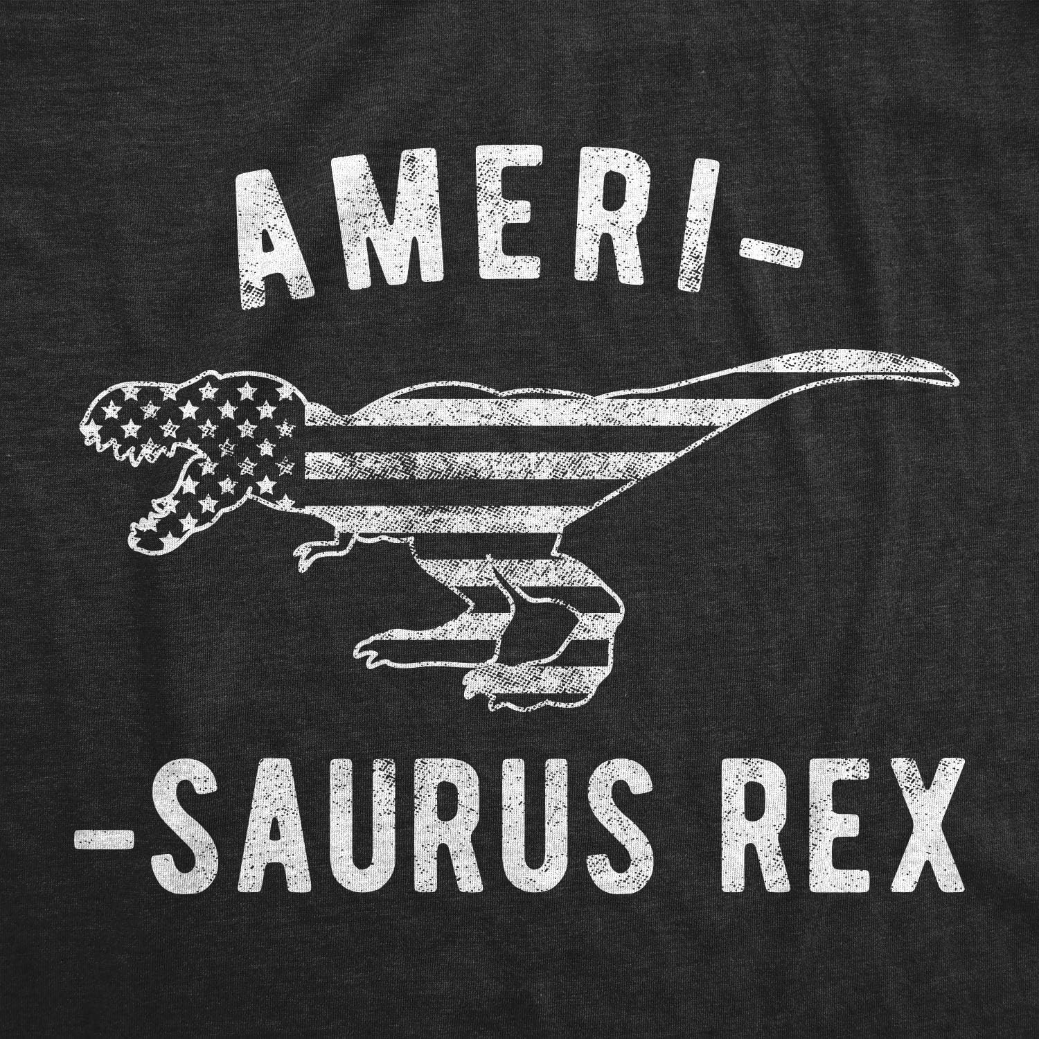 image:imageMens Amerisaurus Rex T Shirt Funny 4th of July TRex America Graphic Novelty TeeHeather Black