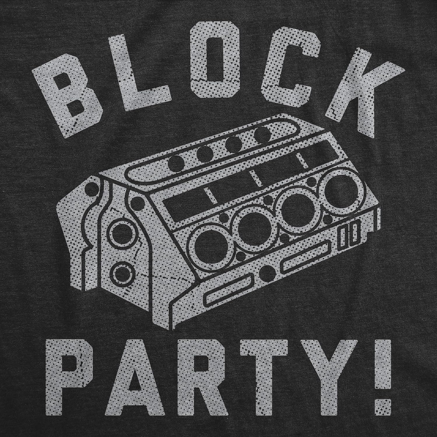 image:imageMens Funny Car T Shirts for Car Guys Mechanic Tees for Auto Shops Funny T Shirts Graphic Apparel for Men Cool Mechanic Short Sleeve Dad Joke soft cotton blend Novelty Tees for GuysHeather Black Block Party Engine