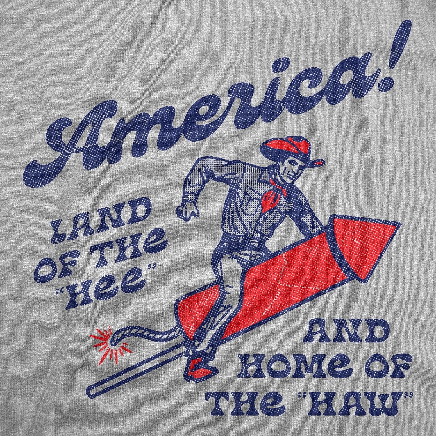 image:imageMens Funny T Shirts America Land of The HEE and Home of The Haw Fourth of July Tee for Men