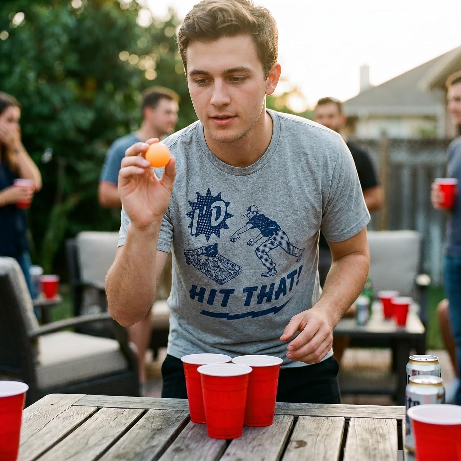 image:imageMens Funny T Shirts Id Hit that Sarcastic Cornhole Graphic Novelty Tee for Men