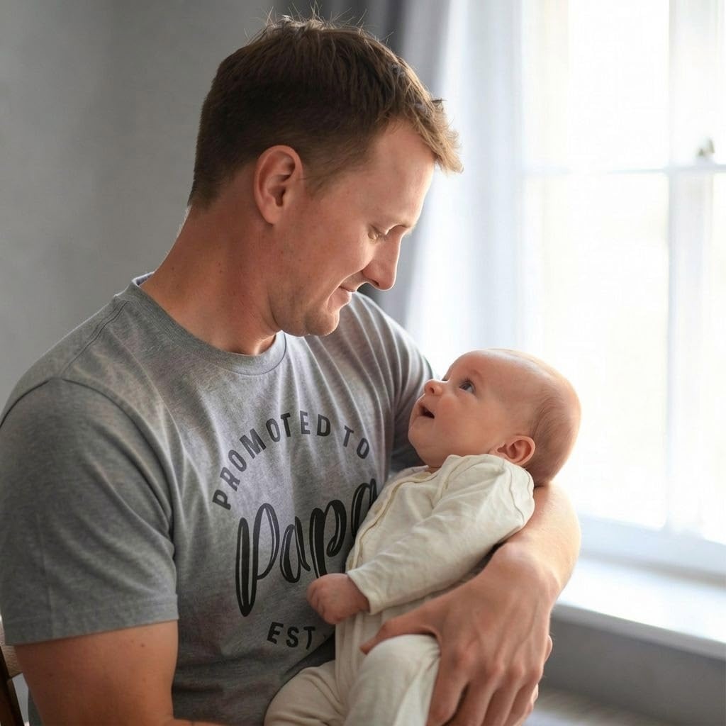 image:imageMens Shirts Promoted to Papa Grandpa or Uncle 2026 Funny Fathers Day Tees Funny T Shirts Dad Joke Apparel for Men Cool Uncle Short Sleeve Soft Cotton Blend Novelty Tees for GuysPapa 2026