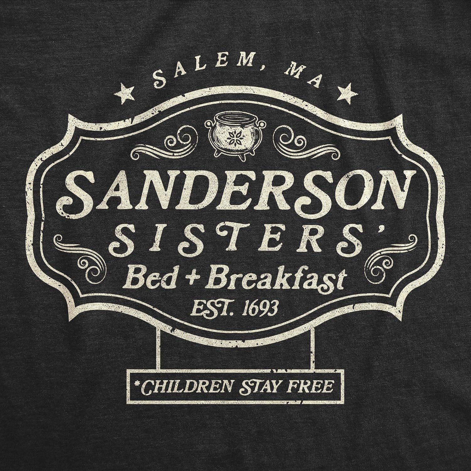 image:imageWomens Witch Sisters Bed and Breakfast T Shirt Funny Halloween Movie Graphic TeeHeather Black