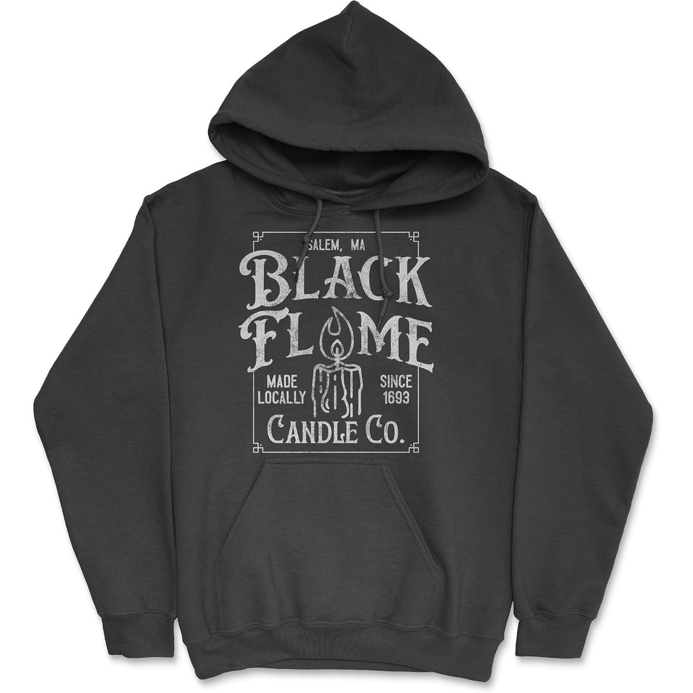 image:imageBlack Flame Candle Co Unisex Hoodie Funny Sarcastic Spooky Halloween Graphic Hooded Sweatshirt