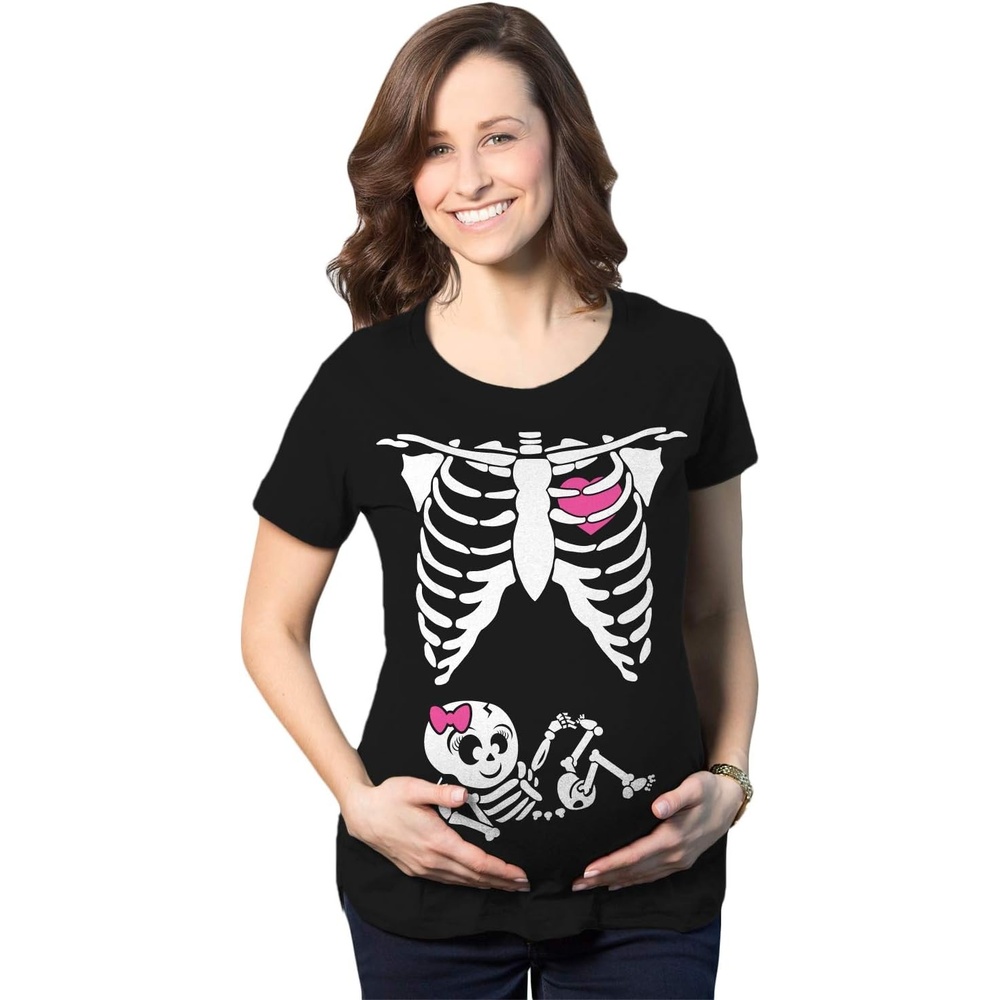 image:imageCrazy Dog TShirts Maternity Skeleton Baby Halloween Pregnancy Announcement T ShirtBaby Girl