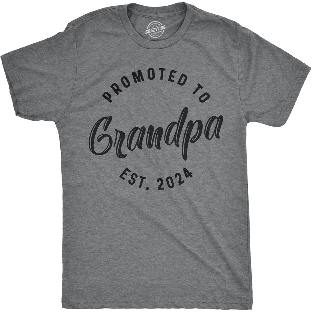 image:imageMens Shirts Promoted to Papa Grandpa or Uncle 2026 Funny Fathers Day Tees Funny T Shirts Dad Joke Apparel for Men Cool Uncle Short Sleeve Soft Cotton Blend Novelty Tees for GuysGrandpa 2024