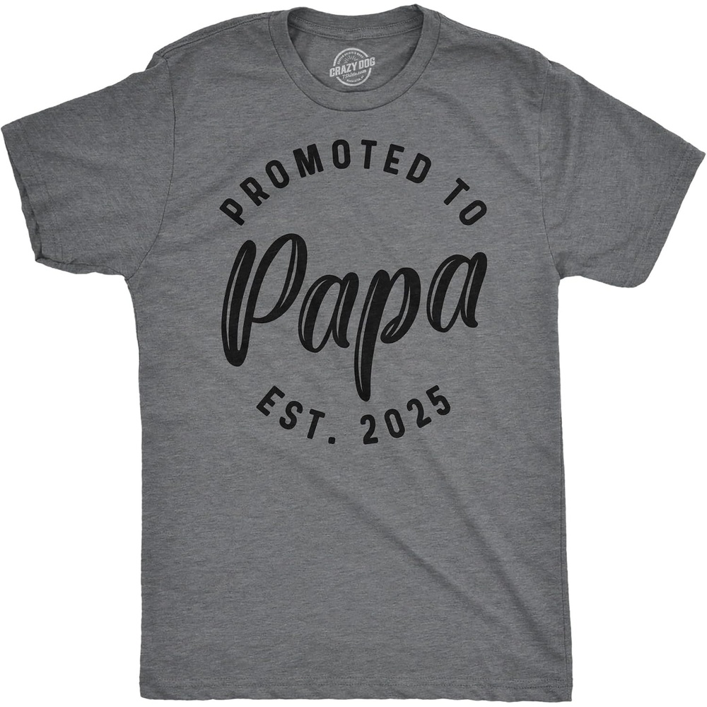 image:imageMens Shirts Promoted to Papa Grandpa or Uncle 2026 Funny Fathers Day Tees Funny T Shirts Dad Joke Apparel for Men Cool Uncle Short Sleeve Soft Cotton Blend Novelty Tees for GuysPapa 2025