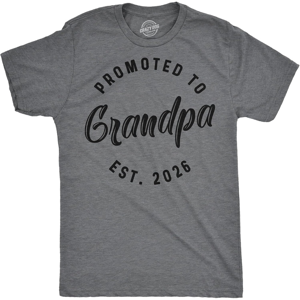 image:imageMens Shirts Promoted to Papa Grandpa or Uncle 2026 Funny Fathers Day Tees Funny T Shirts Dad Joke Apparel for Men Cool Uncle Short Sleeve Soft Cotton Blend Novelty Tees for GuysGrandpa 2026