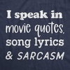 Crazy Dog Mens Sarcastic Humor T Shirts Funny Graphic Novelty Tees for Guys | Funny T Shirts, Sarcastic Apparel for Men, Cool Short Sleeve, soft cotton blend, Novelty Tees for Guys(Heather Navy – Quotes Lyrics Sarcasm)