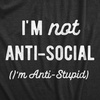 Crazy Dog Mens Sarcastic Humor T Shirts Funny Graphic Novelty Tees for Guys | Funny T Shirts, Sarcastic Apparel for Men, Cool Short Sleeve, soft cotton blend, Novelty Tees for Guys(Heather Black – Stupid)