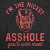 Crazy Dog Mens Sarcastic Humor T Shirts Funny Graphic Novelty Tees for Guys | Funny T Shirts, Sarcastic Apparel for Men, Cool Short Sleeve, soft cotton blend, Novelty Tees for Guys(Heather Black – Nicest Ahole)