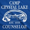 Crazy Dog Mens T Shirt Camp Crystal Lake 1980 Vintage Camping Movie Tee | Funny T Shirts, Halloween Apparel for Men, Cool Movie Short Sleeve, Camping, Soft Cotton Blend, Novelty Tees for Guys(Blue)