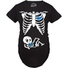Crazy Dog T-Shirts Maternity Skeleton Baby Halloween Pregnancy Announcement T Shirt(Baby Boy)
