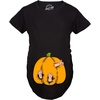 Crazy Dog T-Shirts Maternity Skeleton Baby Halloween Pregnancy Announcement T Shirt(Baby in Pumpkin)