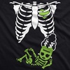 Crazy Dog T-Shirts Maternity Skeleton Baby Halloween Pregnancy Announcement T Shirt(Bride)