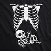 Crazy Dog T-Shirts Maternity Skeleton Baby Halloween Pregnancy Announcement T Shirt(Heather Purple)