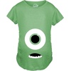 Crazy Dog T-Shirts Maternity Skeleton Baby Halloween Pregnancy Announcement T Shirt(Monster Eye)
